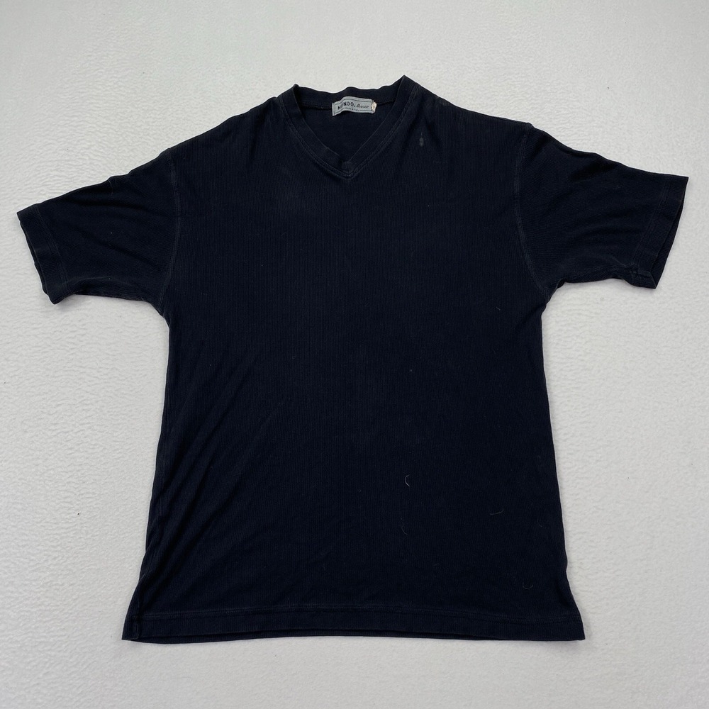 Mondo Di Mraco Men's V Neck T Shirt Size Small Black Short Sleeve